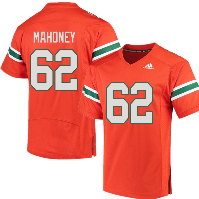 Adidas Miami Hurricanes #62 Hayden Mahoney College Football Jerseys Sale-Orange - Click Image to Close